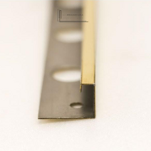 스텐슬림사각 타일 코너비드 몰딩(골드유광)2400mm(재료분리대)(타일꼼꼼이), 12mm(+1000), 노컷팅(2.4m)