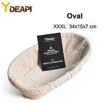 반느통 바네통 깜빠뉴 발효바구니 ydeapi 다양한 모양 발효 등나무 바구니 컨트리 빵 바게트 반죽 banneton brotform 교정 증명 바구니, 타원형 XXXL