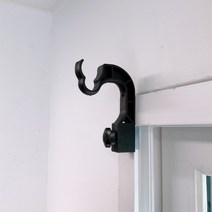 (데코팡팡) 못없이 커튼봉 무타공 커튼걸이 안뚫어고리 버전4, 블랙