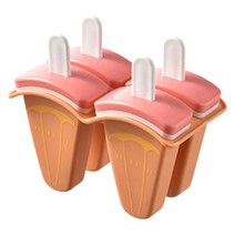 과일 Sicle 금형 DIY Sicle 금형 4 조각 홈 메이드 음식을위한 저장 용기 스크림 DIY 금형 수박 오렌지 키위, 녹색