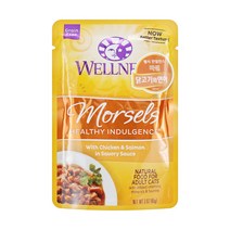 웰니스 코어 인덜전스 그레인프리 85g 고양이주식파우치, 머셀 닭고기와 연어