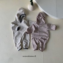 미앙블룸비KC 배색후드슈트 아기옷 애기옷 봄 수트