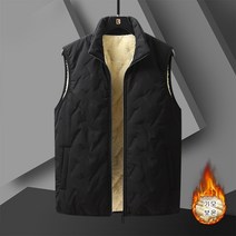 춘게엘 (M~5XL) 빅사이즈 남녀공용 가을 겨울 기모 조끼 커플 패딩 자켓 R222