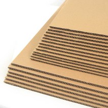 평골판지 보드 양면 DIY 수제 골판지 택배박스 대형 10장, 3층(E타일)(두께 1mm) 50X100cm(10장)