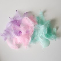 케이트가든 [15개 세트] 파스텔 믹스 촬영용 거위깃털 5color, 민트