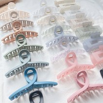 모란코 국내제작 무광 꼬임 스퀘어 올림머리 헤어 집게핀 22컬러