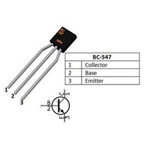 BC547(NPN) 바이폴라 트랜지스터(bjt bipolar junction transistors) 0.1%의 비밀, 묶음(10개)