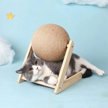 KELAKE 고양이 스탠딩 스크래치 볼 고양이 스크레쳐 면줄, 큰