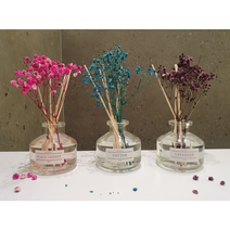 프리저브드플라워 디퓨져 DEFFUSER 라벤더 코튼 블랙체리, 보라색(라벤더향)