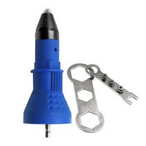 Riveter Guns 리벳건 전기 너트 팅 도구 무선 팅 드릴 어댑터 삽입 너트 도구 드릴 어댑터 드릴 전동 공구, 01 파란