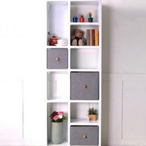 책장수납함 폭좁은책장 서재장 더크린 DIY TL2 6 1 거실 책꽂이 공간분리, 블랙