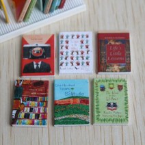 미니어쳐 가구 소품 귀여운 미니 1/12 스케일 인형 집 미니어처 도서 Bookend Studing 룸 장식 OB11 바비 Pullip 액세서리 장난감, 6pcs book