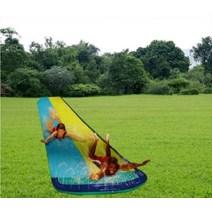 잘생쁨 무지개 워터 슬라이드 어린이 유아 물놀이 에어바운스 미끄럼틀 이동식 워터파크 마당 수영장, 550x145cm