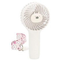 핸디휴대용선풍기 목걸이 콤팩트스트랩 USB급속충전 3단계조절 열사병방지 여름필수템 폭염대비 체온관리, 옅은 흰색