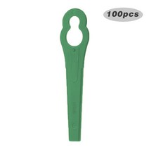 플라스틱 블레이드 커터 교체용 트리머 정원 잔디 깎는 기계 Stihl-PolyCut 2-2 무선 작물 100 피스, 02 100피스 Green