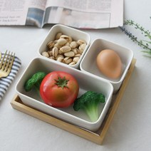 심플한 소스볼 트레이세트 종지 반찬 그릇 집들이, 3구