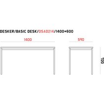 카이젠스 데스커 DSAD214 베이직 책상(BASIC DESK) 1400*600 맞춤제작 가죽매트 DSK-13, 올리브그린