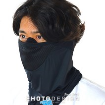 이호토 여름용 쿨 냉감 자외선차단 M1 마스크 어드벤스루즈, 블랙