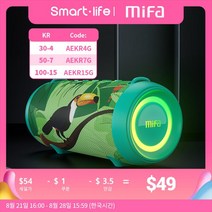 휴대용 미니 무선 블루투스 스피커 Mifa A90 그린 60W 전원 출력 클래스 D 앰프, [01] green style