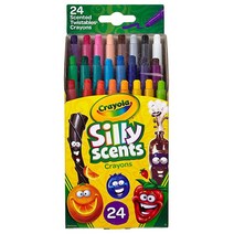 Crayola 실리 샌트 트위스터블 크레용 24개 세트 (포장은 다를 수 있음), 24 Count (Pack of 1), Silly Scents Crayons
