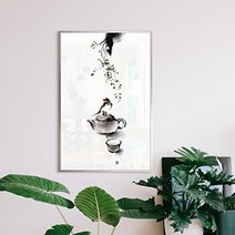 기타 바보사랑[꾸밈]복을가져다주는제비_수묵화_중형메탈액자