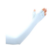 인콘트로 여성용 반장갑 냉감 쿨토시, 스트라이프 스카이블루