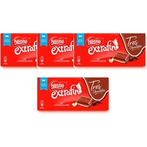 네슬레 엑스트라피노 쓰리 초콜릿 120g Nestle Extrafino Tableta Tres Chocolates, 4팩