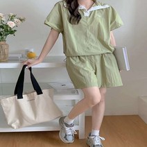 뽕삔 여성용 아노락 상하의 반바지세트
