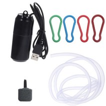 어항 기포기 산소 무소음 USB 펌프 공기 공급 수족관 가정용 초저소음 압축기, 1.블랙