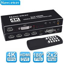 영상분배기 2x2 비디오 월 컨트롤러 프로세서 1x2 1x3 1x4 2x1 3x1 4x1 4K DVI HDMI TV 스티칭, [04] AU Power Plug, [01] ZY-AP1