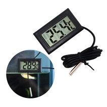 랜스몰 디지털 냉장고 어항 수족관 온도계 1M(블랙), 1개, 블랙