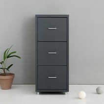 마켓B 바퀴달린 이동식 틈새 3단 4단 5단 6단 수납장 서랍장, 0.3단 다크그레이