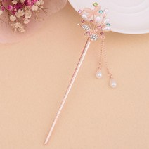 올림머리 액세서리 헤어 비녀(나비와 꽃)