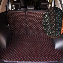 콤ma GV80 차박매트 트렁크 가죽 방수풀커버, 스토닉, 블랙-레드