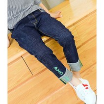 JS5480 남아 키즈 주니어 봄 여름 가을 고퀄 데님 청 일자핏 긴바지 팬츠 청바지 복고 빈티지 워싱 캐주얼 데일리 아동복