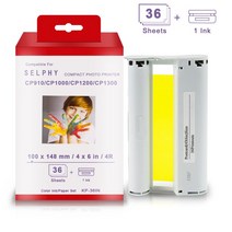 캐논 SELPHY 프린터 CP1300 CP1200 CP1000 CP910 스토리지 가방 지퍼 주머니에 바 파우치 슬리브 보호 상자에 대 한 하드 운반 케이스, 1 Ink-36 Photo Paper