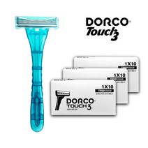 도루코 3중날 일회용 면도기 터치3 X 10팩, 3개