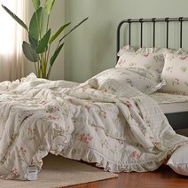 MAUM 블랑 뱀부 시어서커 아사 면 차렵이불 세트 S/Q