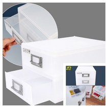 수납함 수납정리함 멀티박스 중형 2단 전자부품박스 책상정리