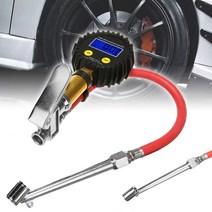 마노미터 차압 측정기 압력계 공기 압축기 펌프 연결 커플러 디스플레이 디지털 타이어 팽창기 압력 게이지 자동차 트럭 모터용