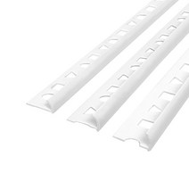 (재단가능) PVC 라운드 재료분리대(백색) 3사이즈(8 10 12mm) 2.4M _철물 코너비드 스텐코너비드 코너몰딩 타일몰딩 L자몰딩 PVC몰딩 알루미늄몰딩 꼼꼼이 밴딩, 8mm용