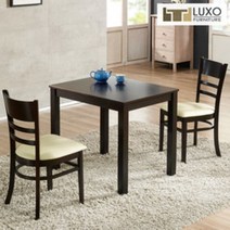 [트리에] 라미 2인 원목식탁/식탁세트/[수도권 무료배송], 색상:화이트