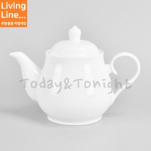 Kitchen 도자기 차주전자 백색 플레이팅 티포트 티팟, ♡로코 하이본 주전자-중♡, [ 1개 ]