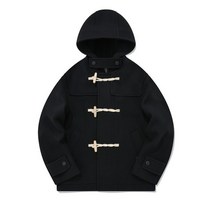 COVERNAT 울 하프 더플 코트 블랙