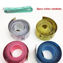 150cm60quot 신체 측정 자 재봉 재단사 줄자 부드러운 평면 임의의 색상, 협력사, 3pcs 색상 무작위
