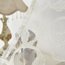 독서실 책상 커튼 칸막이 레일 병원 네이펄 아메리칸 스타일 자카드 플로랄 디자인 창 쉬어 침실 얇은 명주 그물 패브릭 거실 기성품