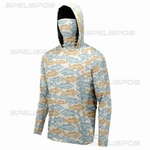 낚시복 용품 가방 우의 우비 SPELISPOS 자외선 차단 후드 UPF50 + 낚시 셔츠 마스크 여름 스카프 긴 소매 의류, S, FSPELDY237723
