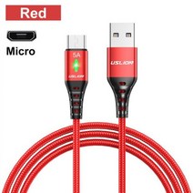 USLION-화웨이 P40 P30 프로 핸드폰용 USB c타입 케이블 5a 핸드폰 고속 충전 데이터 와이어 코드 샤오미 12 포코 X4 원플러스, Red, 0.3m