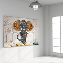 서은이네 보석십자수 액자 캔버스형 DIY 키트 40x50cm, AW24.코끼리a 50x40cm