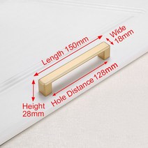 KAK-유럽 스타일 매트 골드 캐비닛 손잡이 단단한 알루미늄 합금 주방 찬장용 서랍 가구 하드웨어, [10] Handle-4065C-128G